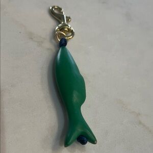 Green Fish Charm Keychain - Women's Key & Card Holder Accessory